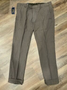 NWT Polo Ralph Lauren Houndstooth Siena Pants Cotton Men’s 34x30